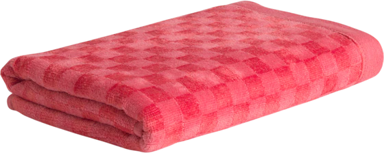 Badvorleger Möve Monochrome Check Coral – Saugstark & Schnell Trocknend