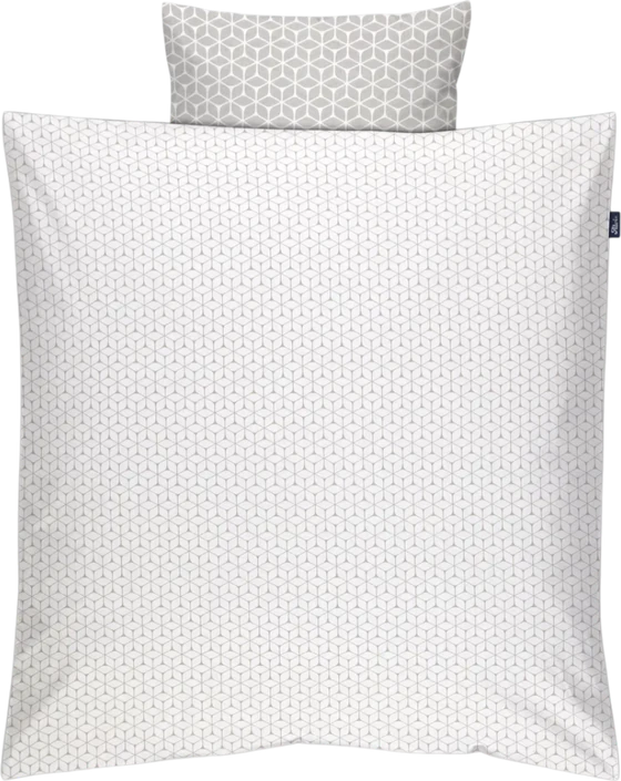 Baby-Bettwäsche-Set ALVI Raute taupe – 100 % Baumwolle