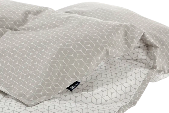 Baby-Bettwäsche-Set ALVI Raute taupe – 100 % Baumwolle