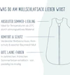 Babyschlafsack ALVI Mull blau – Atmungsaktiv & Hautfreundlich