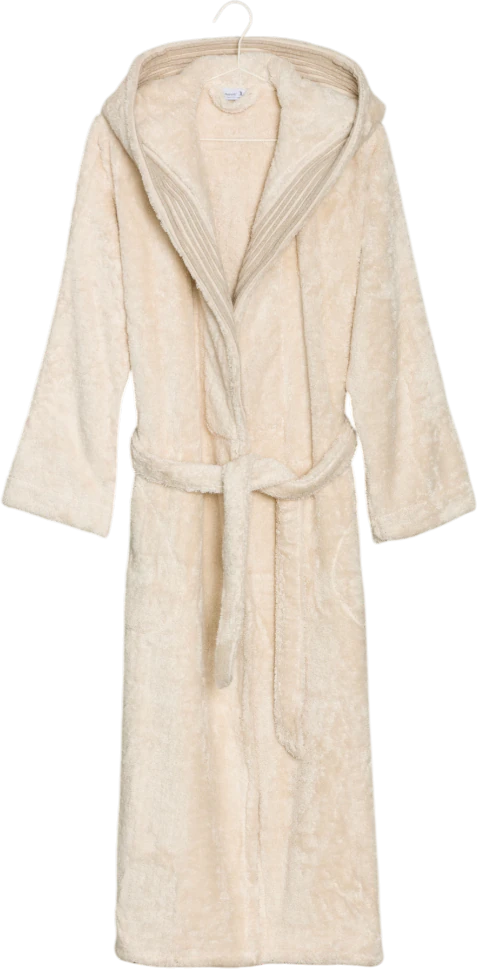 Kapuzen-Bademantel Möve Wellness 100 % Baumwolle nature