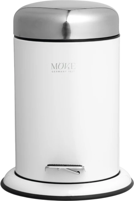 Treteimer Badezimmer Möve Push 5L Snow – Leises Soft-Close Design