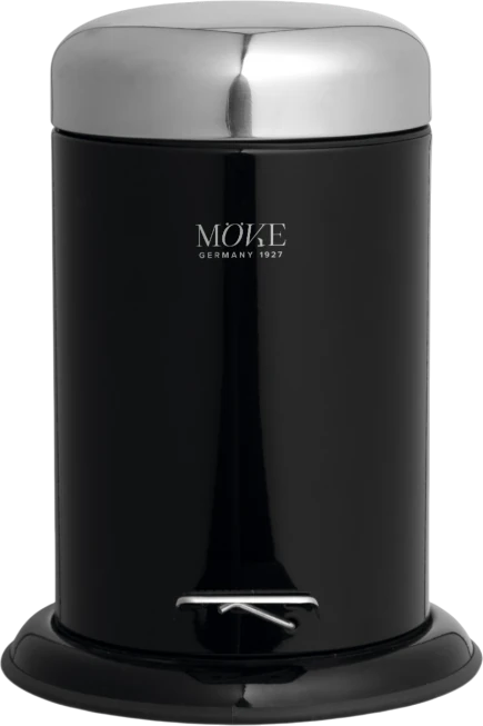 Treteimer Badezimmer Möve Push 5L Snow – Leises Soft-Close Design