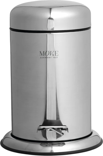 Treteimer Badezimmer Möve Push 5L Snow – Leises Soft-Close Design