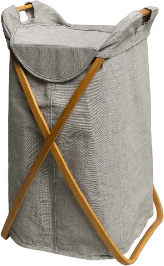 Möve Bamboo Klappbarer Wäschekorb Grau 100L – Platzsparend & Stabil