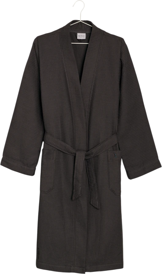 Kimono-Bademantel Möve Waffelpiquée snow – 100 % Baumwolle