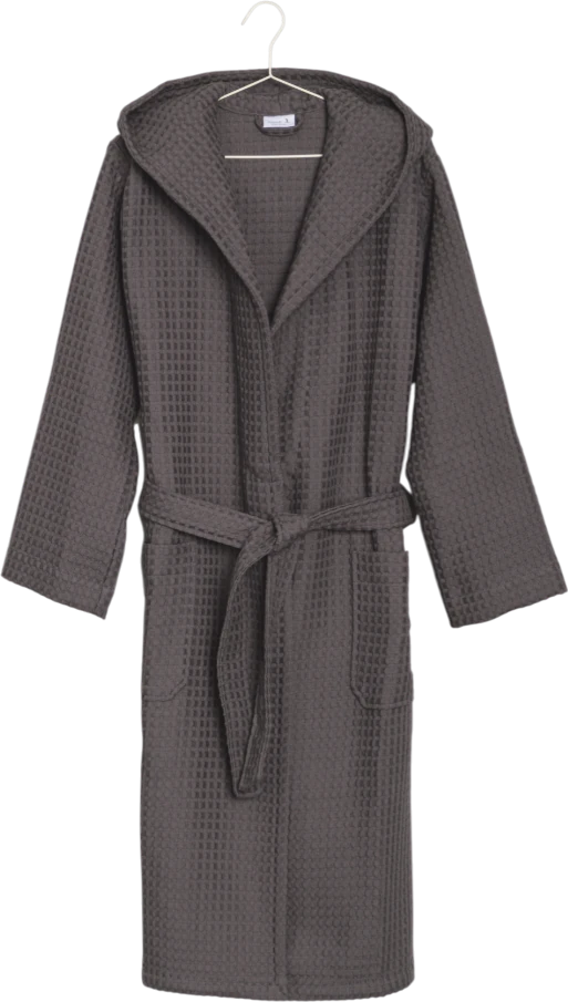 Kapuzen-Bademantel Möve Piquée snow – 100% Baumwolle, Unisex