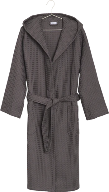 Kapuzen-Bademantel Möve Piquée snow – 100% Baumwolle, Unisex