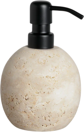 Seifenspender Travertin Grace Möve Beige Polyresin Matt Robust