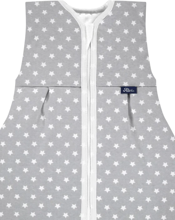 Babyschlafsack ALVI Thermo Stars silber 100% Baumwolle
