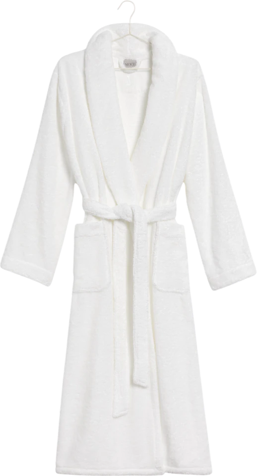 Schalkragen-Bademantel Möve Pure Luxury Weiß Baumwolle