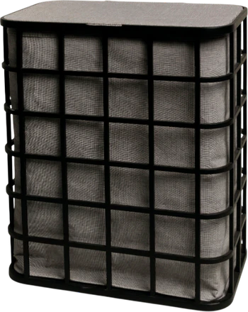 Wäschesammler Möve 51x32x59 cm Schwarz/Grau – Stabiler Aluminiumrahmen
