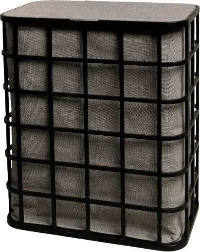 Wäschesammler Möve 51x32x59 cm Schwarz/Grau – Stabiler Aluminiumrahmen