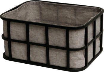 Aufbewahrungskorb Möve Bamboo 41,5x32x20 cm Schwarz/Grau Polyester