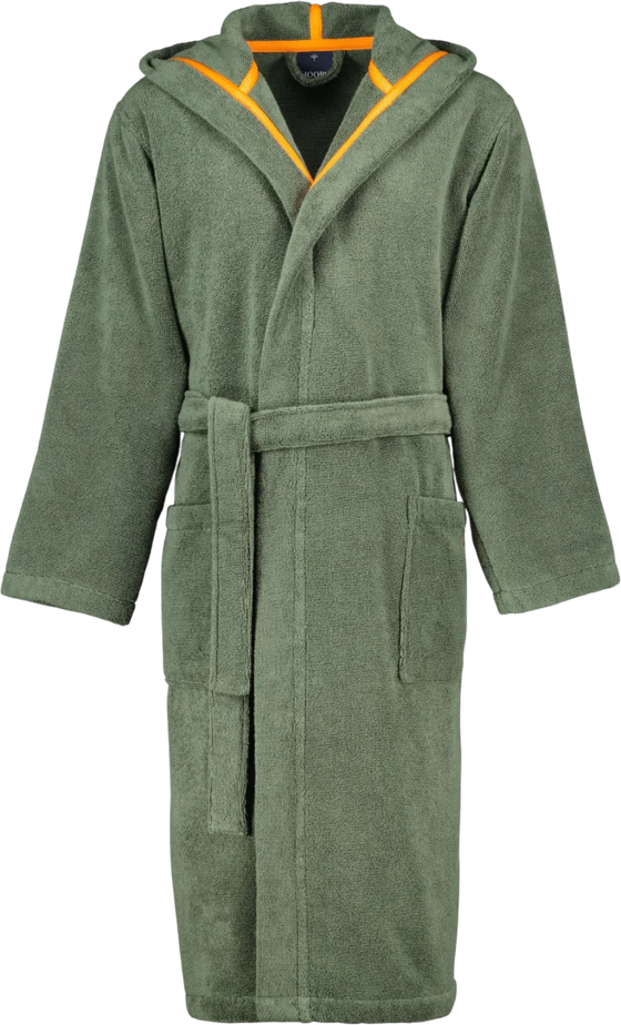 Kapuzen-Bademantel Herren Joop! 1660-43 Oliv Baumwolle Saugfähig