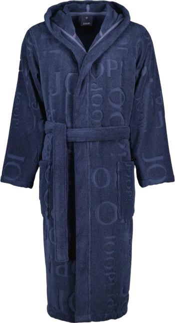Kapuzen-Bademantel Herren Joop! Uni-blau Walkfrottier 1665-175