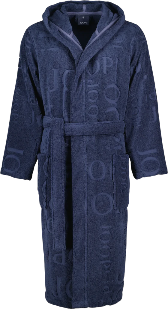Kapuzen-Bademantel Herren Joop! Uni-blau Walkfrottier 1665-175