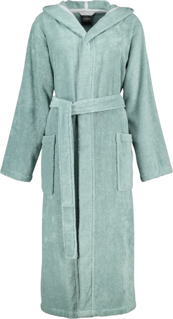 Damen-Bademantel Cawö 827-47 Fjord Baumwolle Kapuze