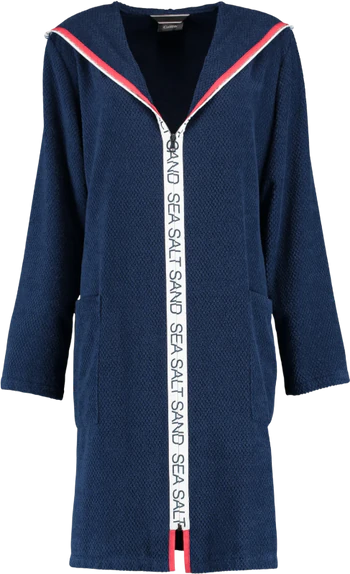 Damen-Bademantel Cawö 3101-133 Navy Extraleicht Baumwolle