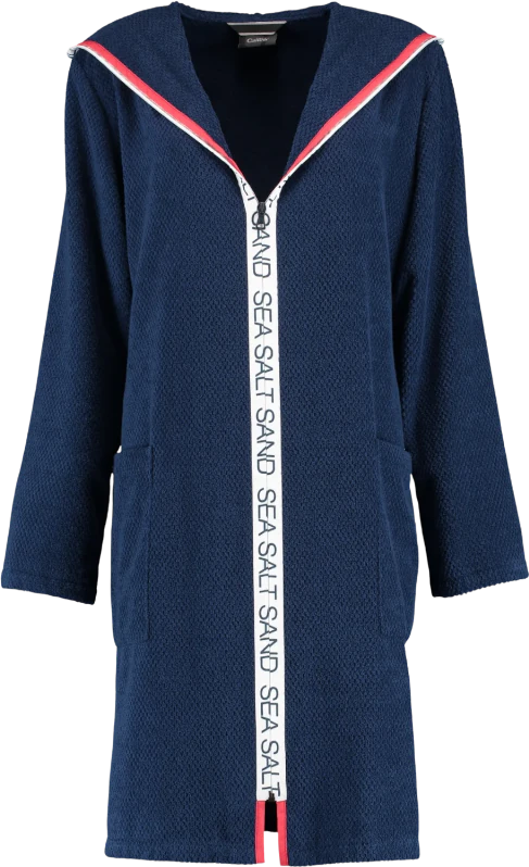 Damen-Bademantel Cawö 3101-133 Navy Extraleicht Baumwolle
