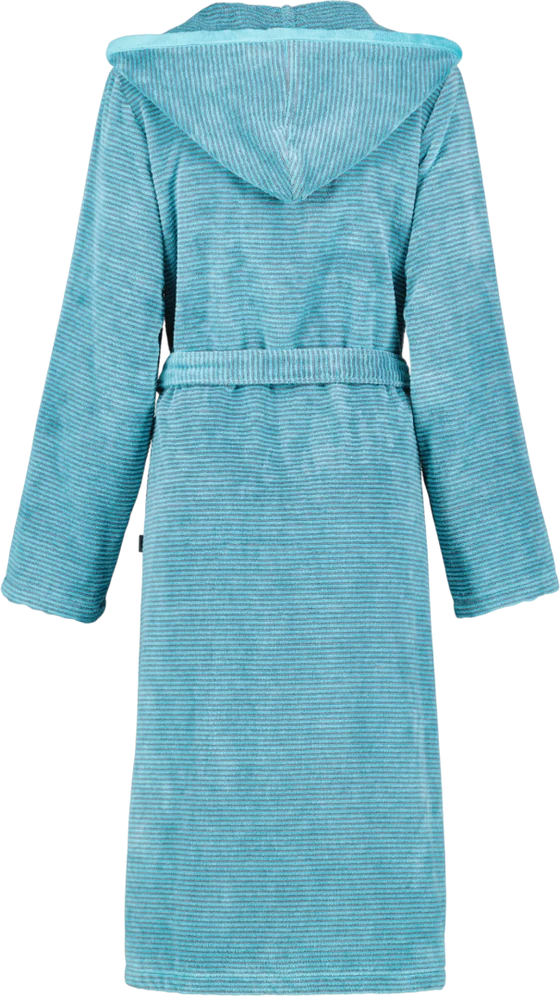 Damen-Bademantel Cawö 6432-47 Türkis – Weicher Walkvelours