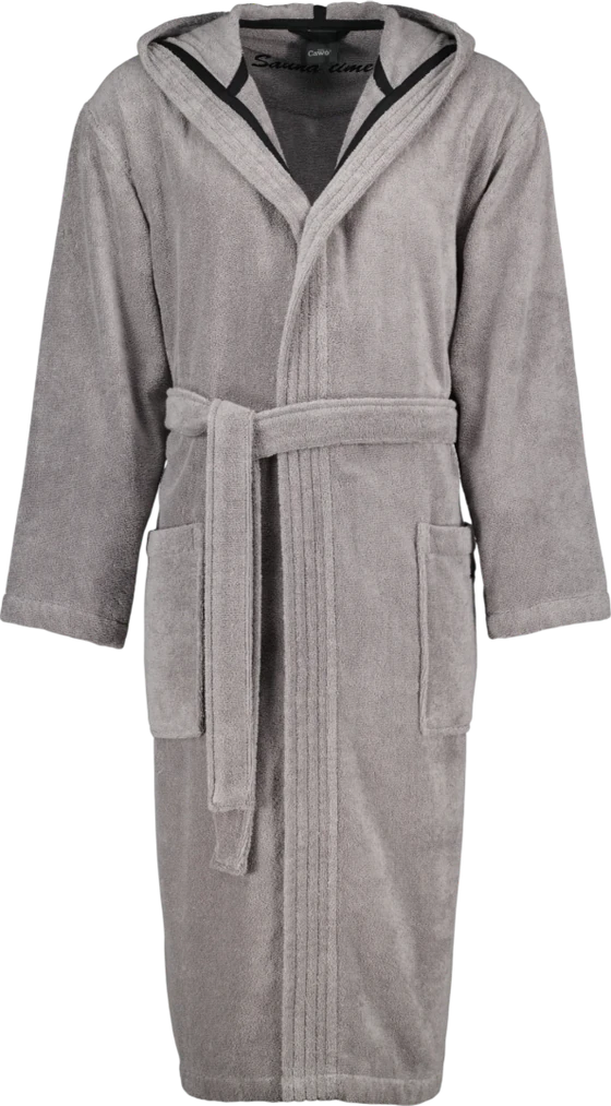 Herren-Bademantel Cawö 833-79 stein – 100% Baumwolle, saugfähig