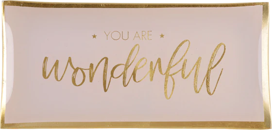 Dekorativer Glasteller Rosa GIFTCOMPANY Love Plates 21cm