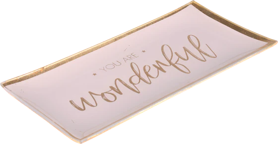 Dekorativer Glasteller Rosa GIFTCOMPANY Love Plates 21cm