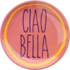 Dekorativer Porzellan-Teller GIFTCOMPANY Love Plates Ciao bella rosa