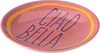 Dekorativer Porzellan-Teller GIFTCOMPANY Love Plates Ciao bella rosa