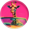 Rundes Dekotablett XS Giraffe Pink – GIFTCOMPANY Love Trays