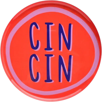 Rundes Dekotablett Neon Rot Cin Cin – GIFTCOMPANY Love Trays