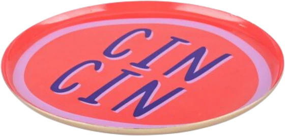 Rundes Dekotablett Neon Rot Cin Cin – GIFTCOMPANY Love Trays