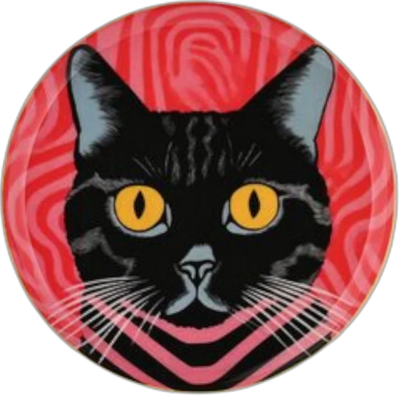 Rundes Dekotablett XS Katze – GIFTCOMPANY Love Trays