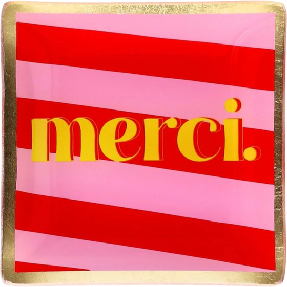 Dekorativer Glasteller GIFTCOMPANY Love Plates Merci Unikat