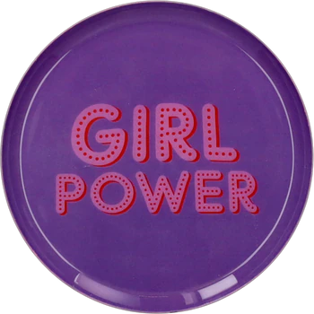Rundes Dekotablett XS Girl Power Flieder – GIFTCOMPANY Melamin