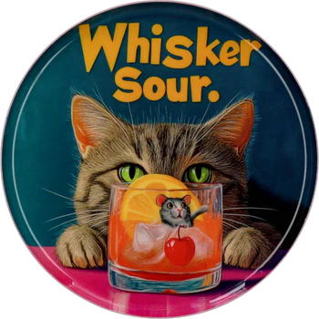 Rundes Dekotablett Whisker Sour S von GIFTCOMPANY – FSC-zertifiziert