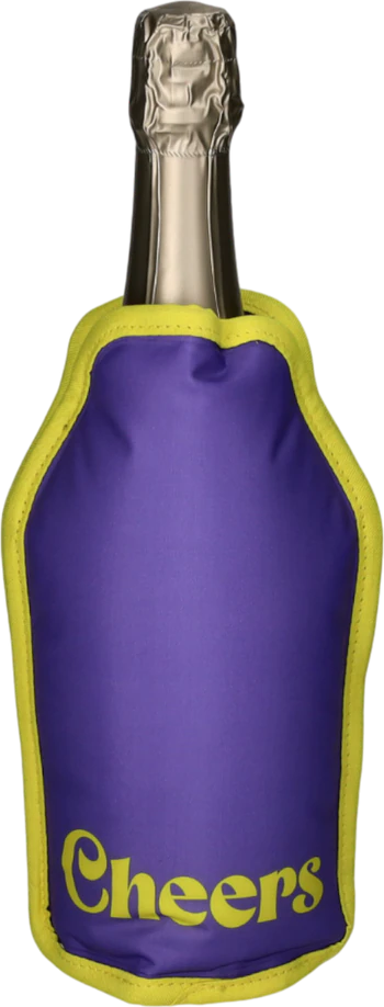 Flaschenkühlmanschette Froid Cheers lila/gelb GIFTCOMPANY