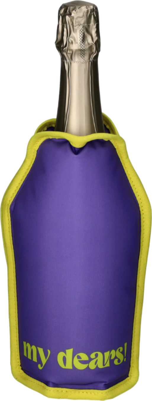 Flaschenkühlmanschette Froid Cheers lila/gelb GIFTCOMPANY