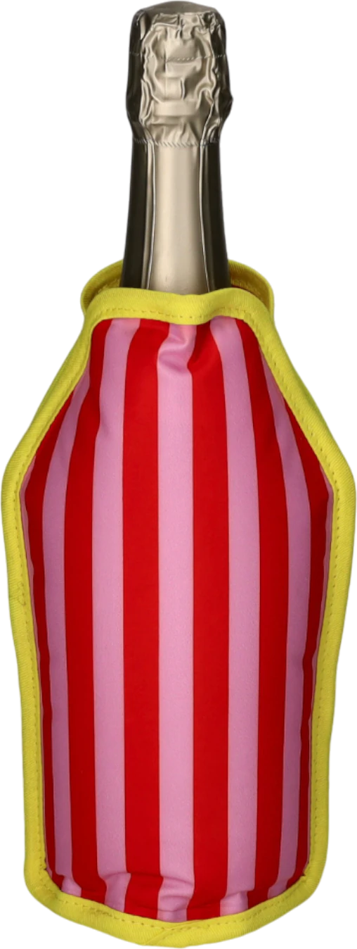 Flaschenkühlmanschette Froid Streifen Rot/Rosa/Gelb – GIFTCOMPANY