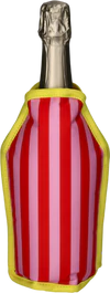 Flaschenkühlmanschette Froid Streifen Rot/Rosa/Gelb – GIFTCOMPANY