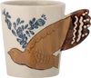 Tasse aus Steingut Bloomingville Hezha Natur 3D-Vogel