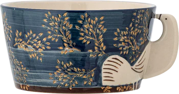 Schale Steingut Bloomingville Hezha Blau – Handbemaltes Unikat