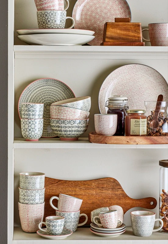 Tellerset Steingut Bloomingville Cécile Rose – Skandinavisches Design