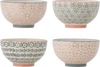 Müslischale Bloomingville Cécile Rose Steingut Set 4 Unikate