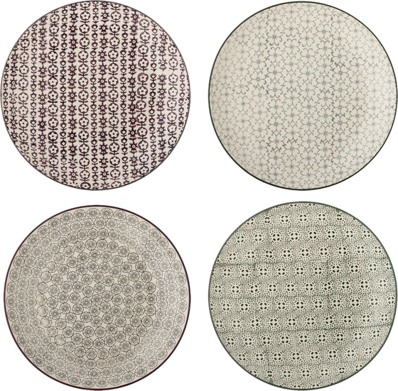 Speiseteller Steingut Bloomingville Karine Grün – Skandi-Design