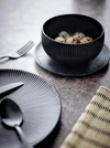 Speiseteller Bloomingville Neri Schwarz Steinzeug 23 cm