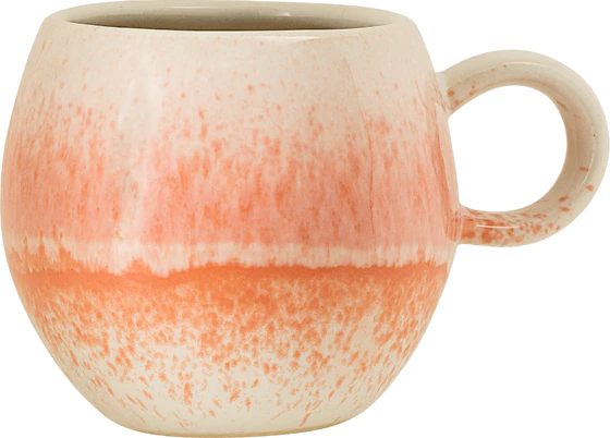Kaffeetasse Bloomingville Paula Orange Steingut Unikat