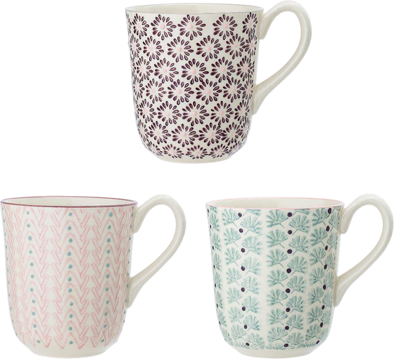 Trinkbecher Steinzeug Bloomingville Maya Violett – Unikat Design