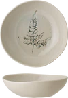 Tiefer Speiseteller Bloomingville Bea Natur Steingut Unikat